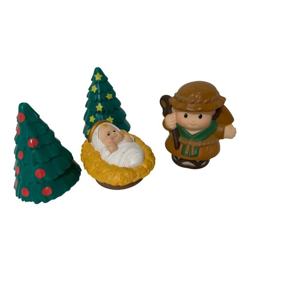 KFS/FS Vintage King Feature Lot of 4 Baby Jesus Shepherd 2 Trees - Picture 1 of 4